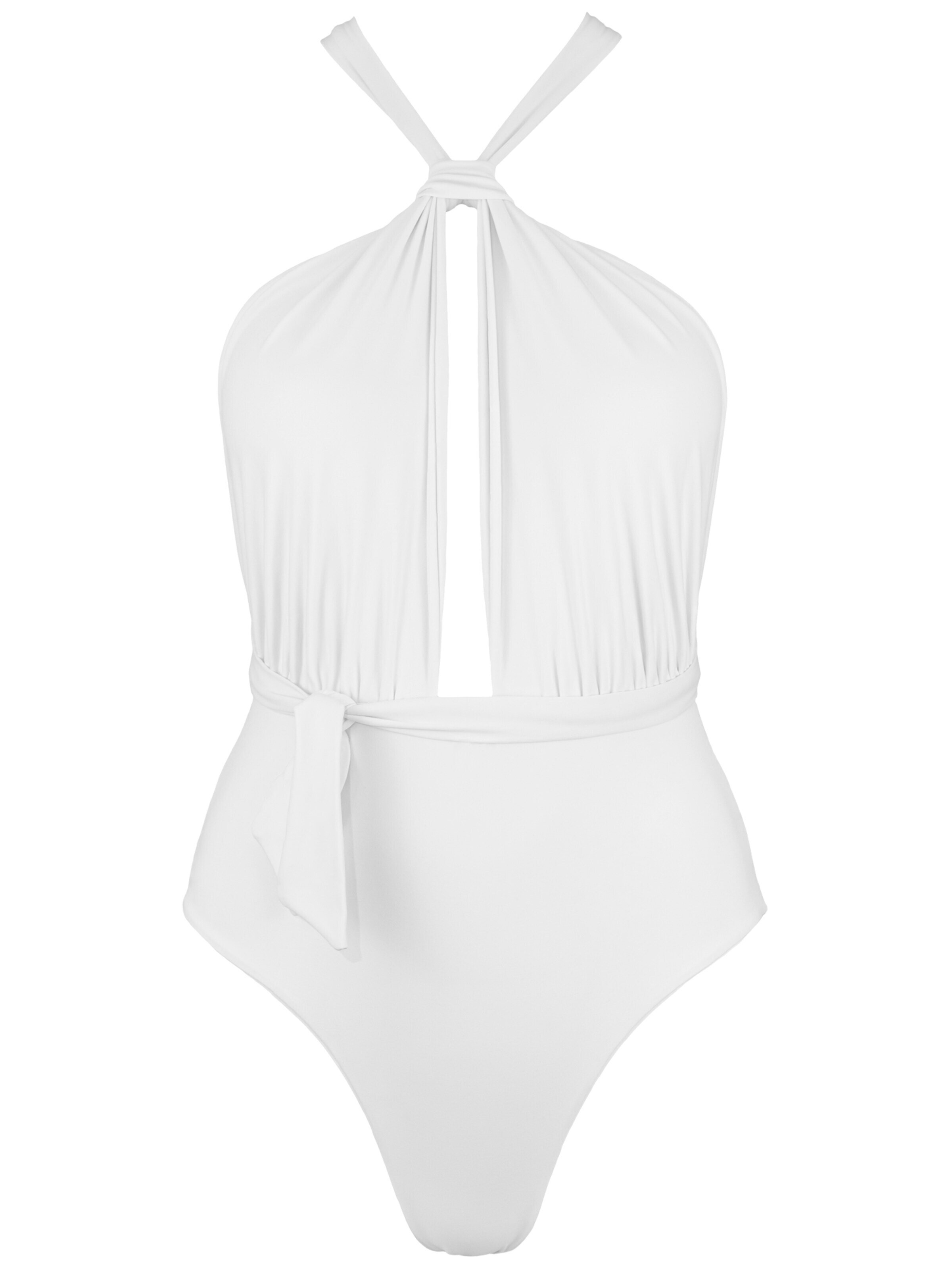 SEA ME SWIM High neck Swimsuit 'MOOREA' in White: front