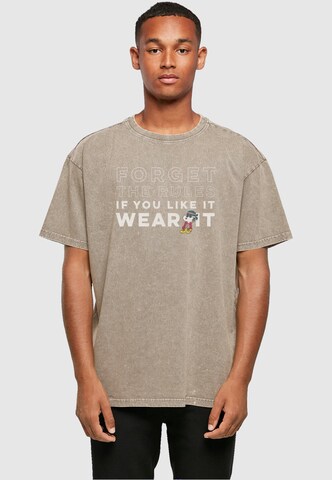 T-Shirt 'Peanuts - If You Like It Wear It' Merchcode en marron : devant