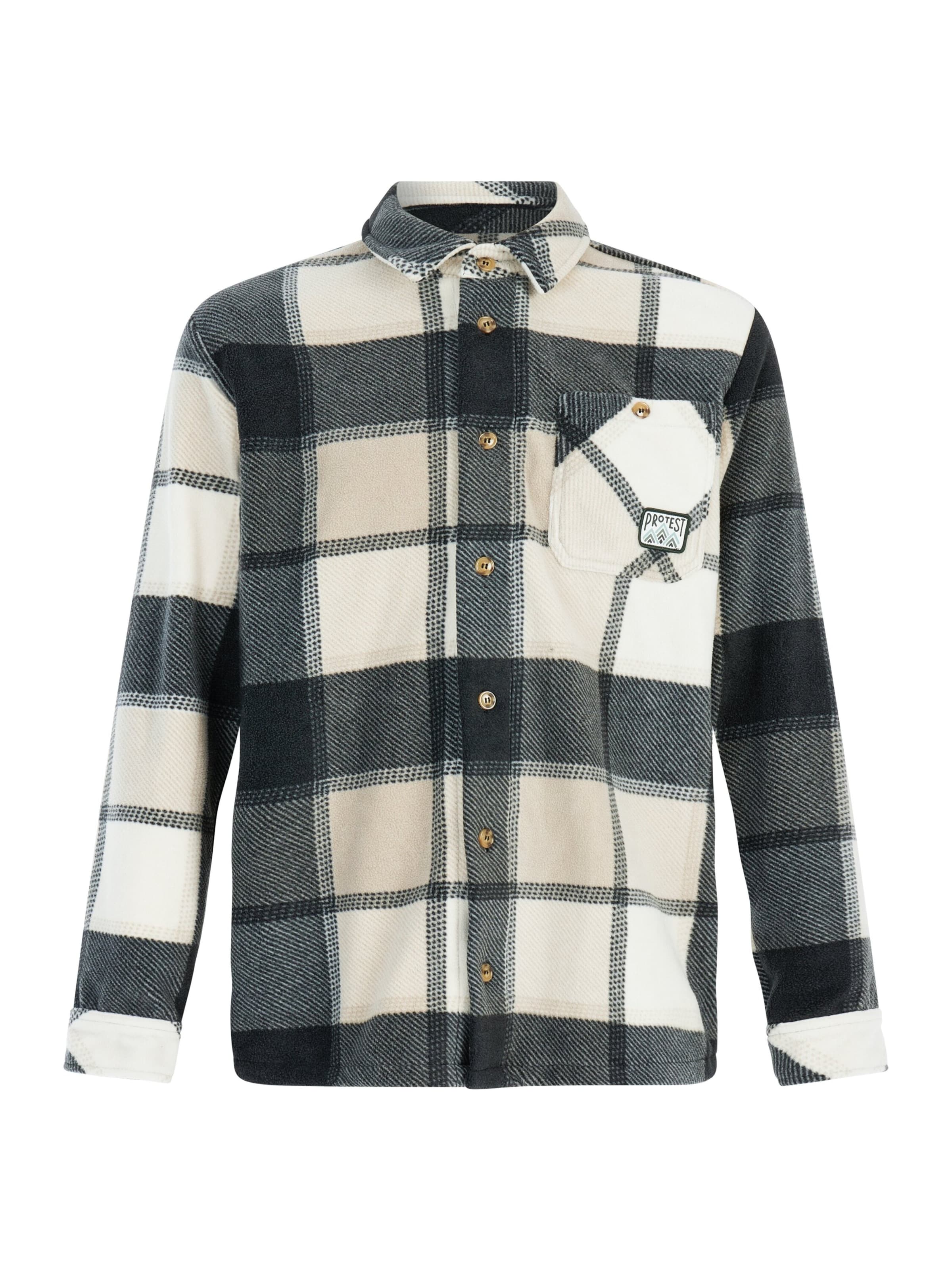 PROTEST Regular fit Button Up Shirt 'PRTMitchel' in Black: front