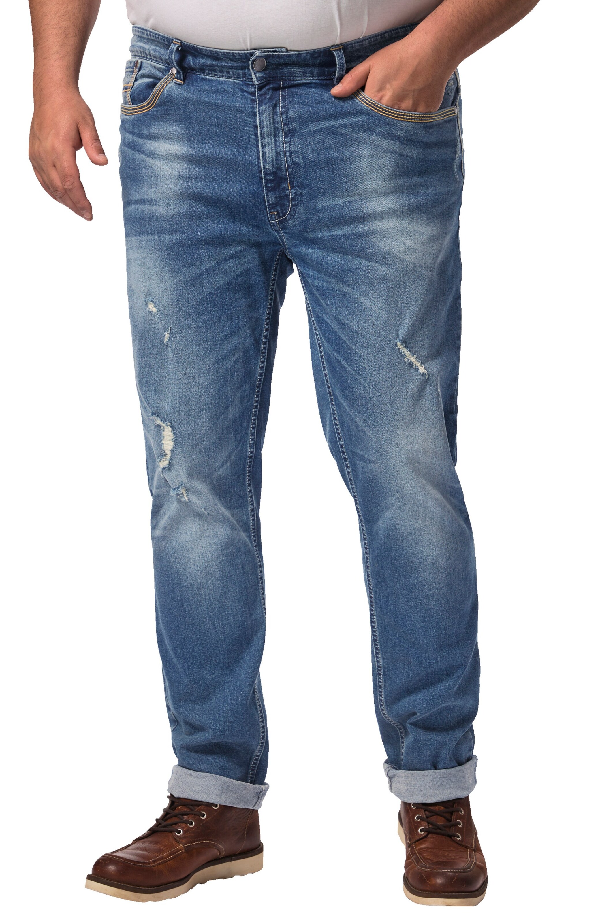 John F. Gee Regular Jeans in Blauw: voorkant