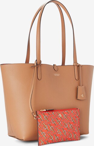 Cabas Lauren Ralph Lauren en marron : devant