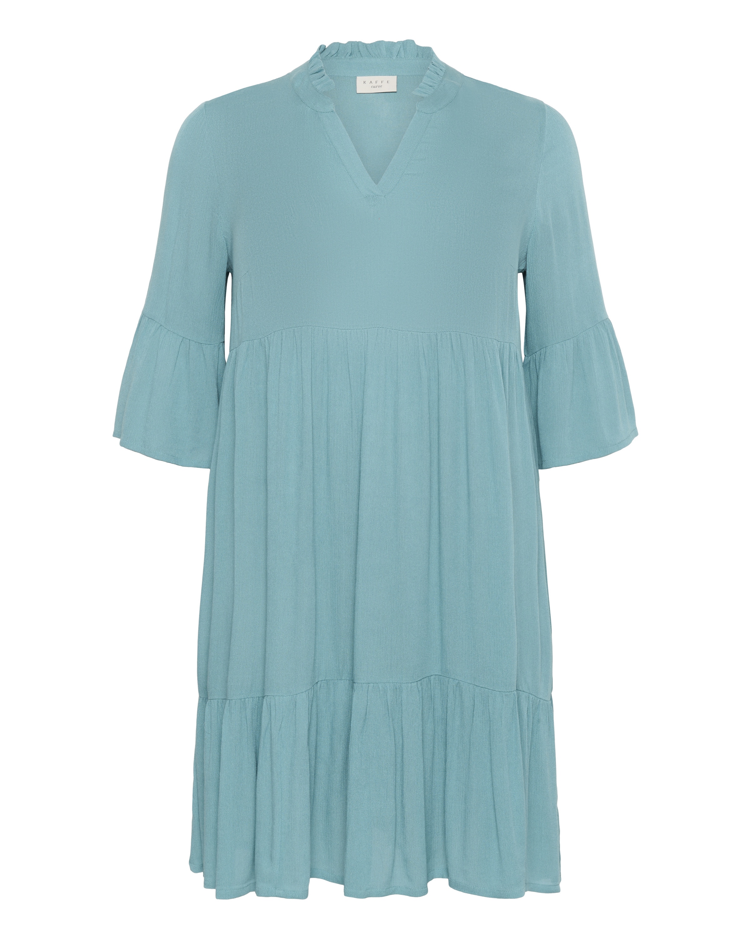 KAFFE CURVE Kleid 'Mariana' in Blau: Vorderseite