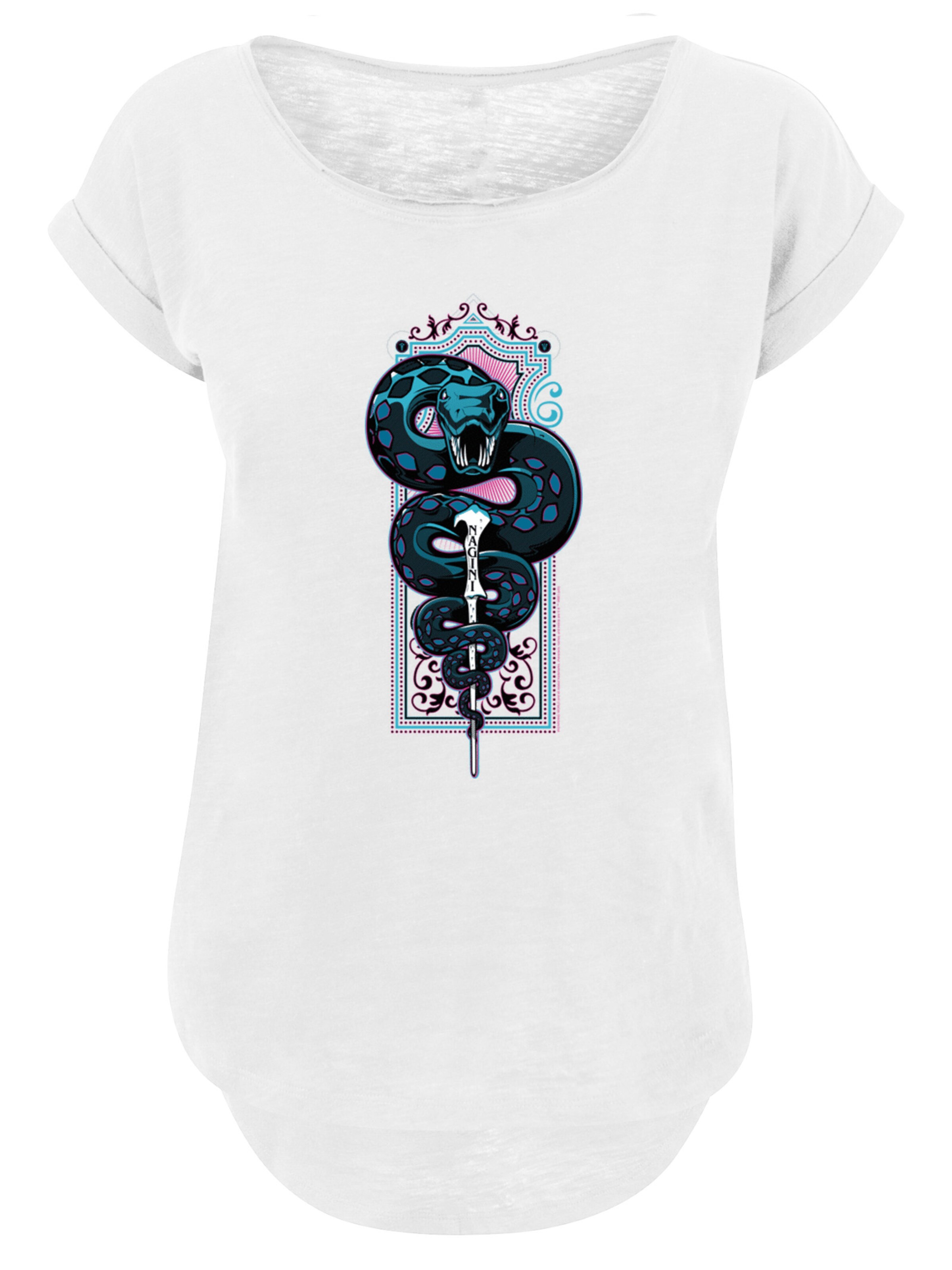 F4NT4STIC T-Shirt 'Harry Potter Neon Nagini' in azur / petrol / hellpink / weißmeliert, Produktansicht