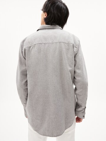 ARMEDANGELS Comfort fit Button Up Shirt 'BODAA' in Grey