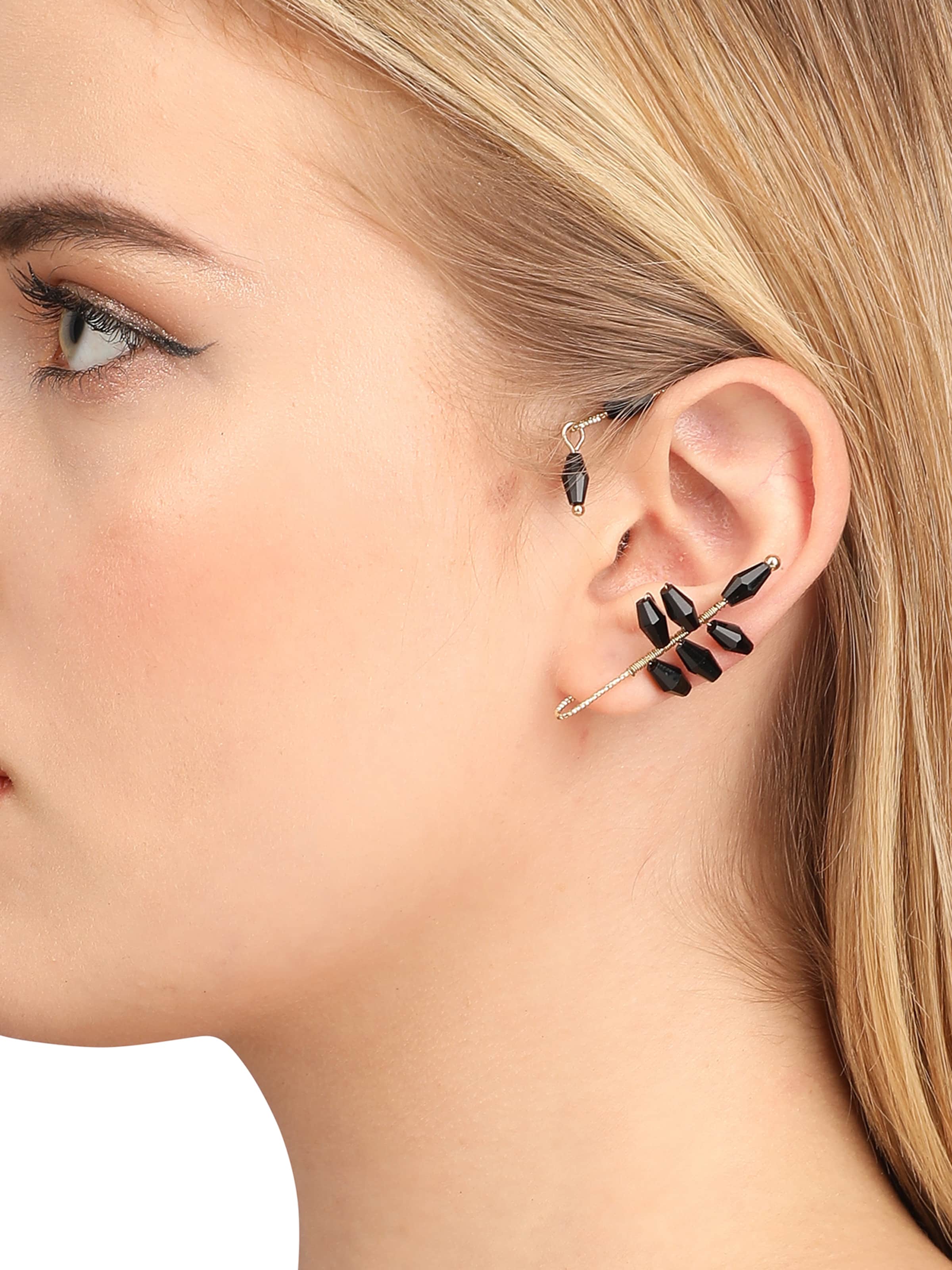 SOHI - Pendientes ' Deborah ' en negro: frente