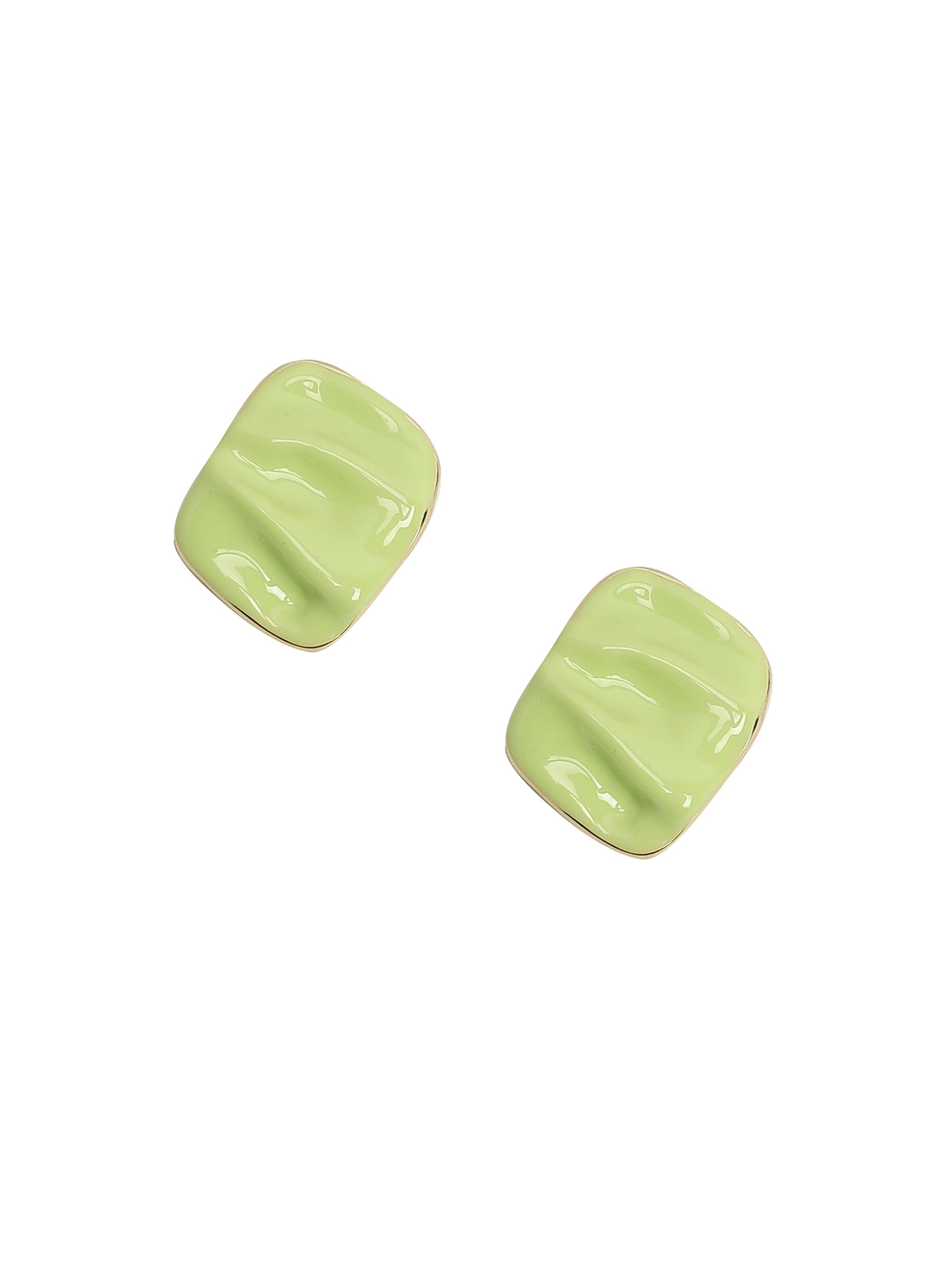 SOHI Ohrringe ' Jinny ' in Grün: Vorderseite