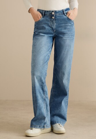 CECIL Loosefit Wide Leg Jeans in Blau: Vorderseite