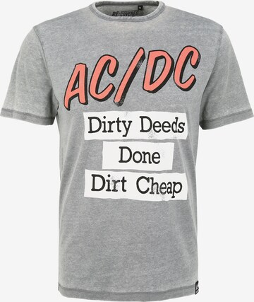 Recovered Shirt 'ACDC Dirty Deeds Done Cheap' in Grijs: voorkant