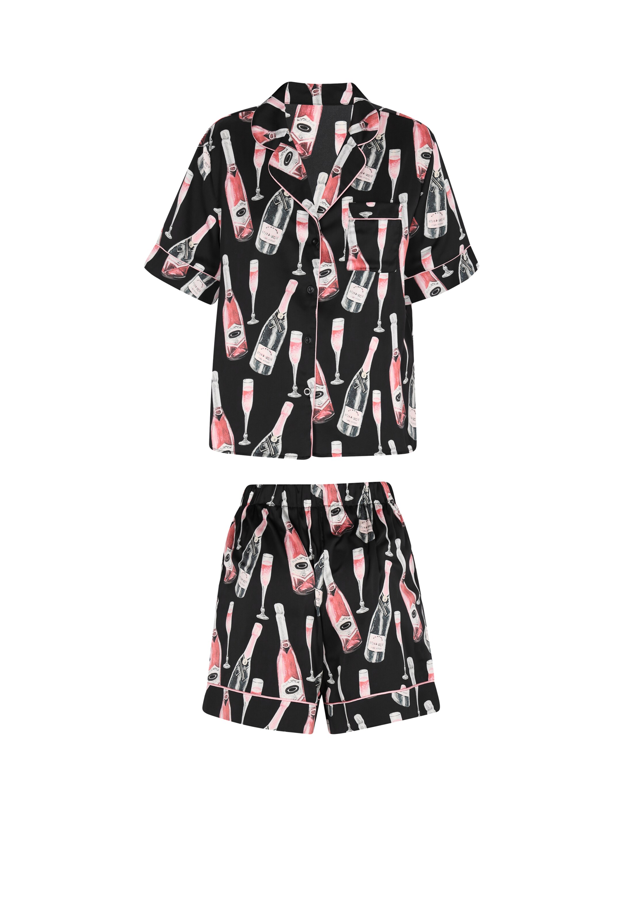 faina - Calções de pijama em preto: frente