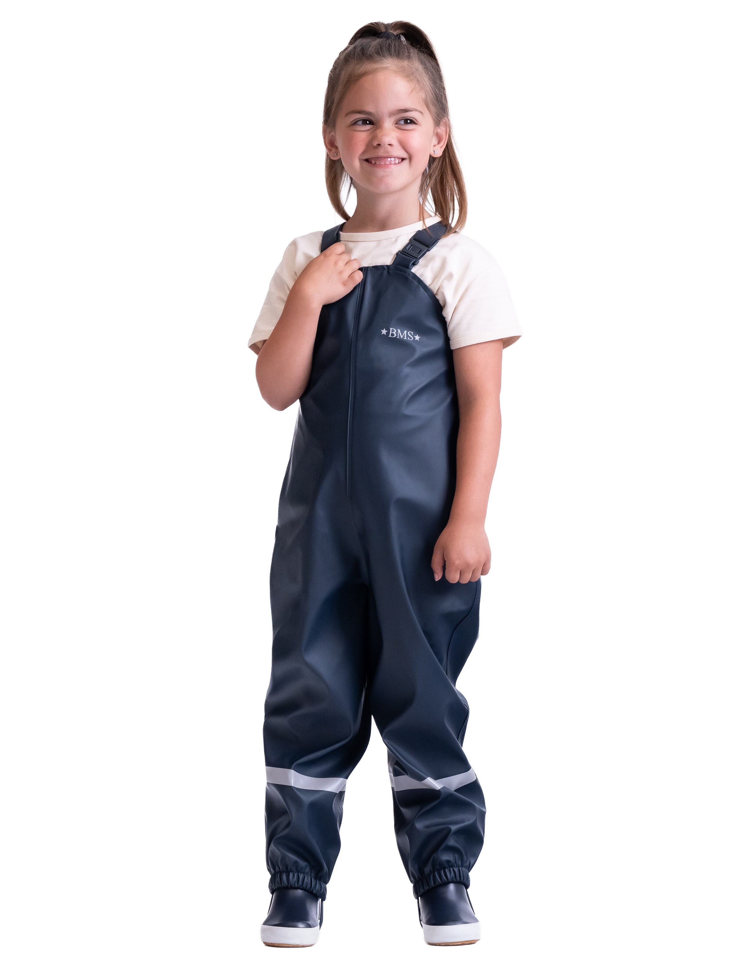 BMS Loose fit Outdoor Pants 'Matschhose' in Blue: front