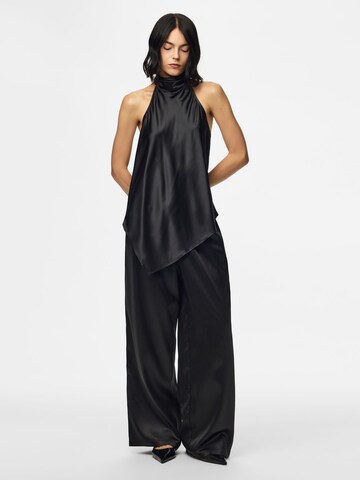 PIECES Wide Leg Hose 'PCEVY' in Schwarz