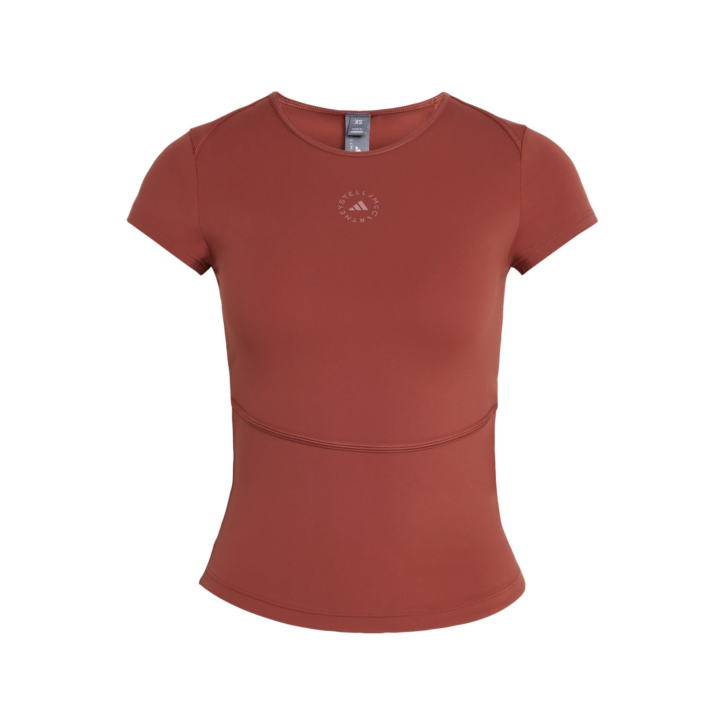 T-shirt fonctionnel ADIDAS BY STELLA MCCARTNEY en marron : devant