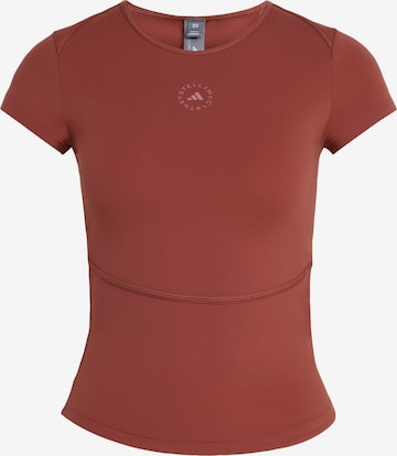 T-shirt fonctionnel ADIDAS BY STELLA MCCARTNEY en marron : devant