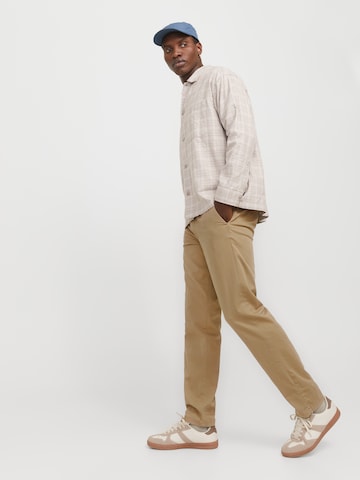 JACK & JONES - regular Pantalón chino 'JPSTKane Barret' en marrón