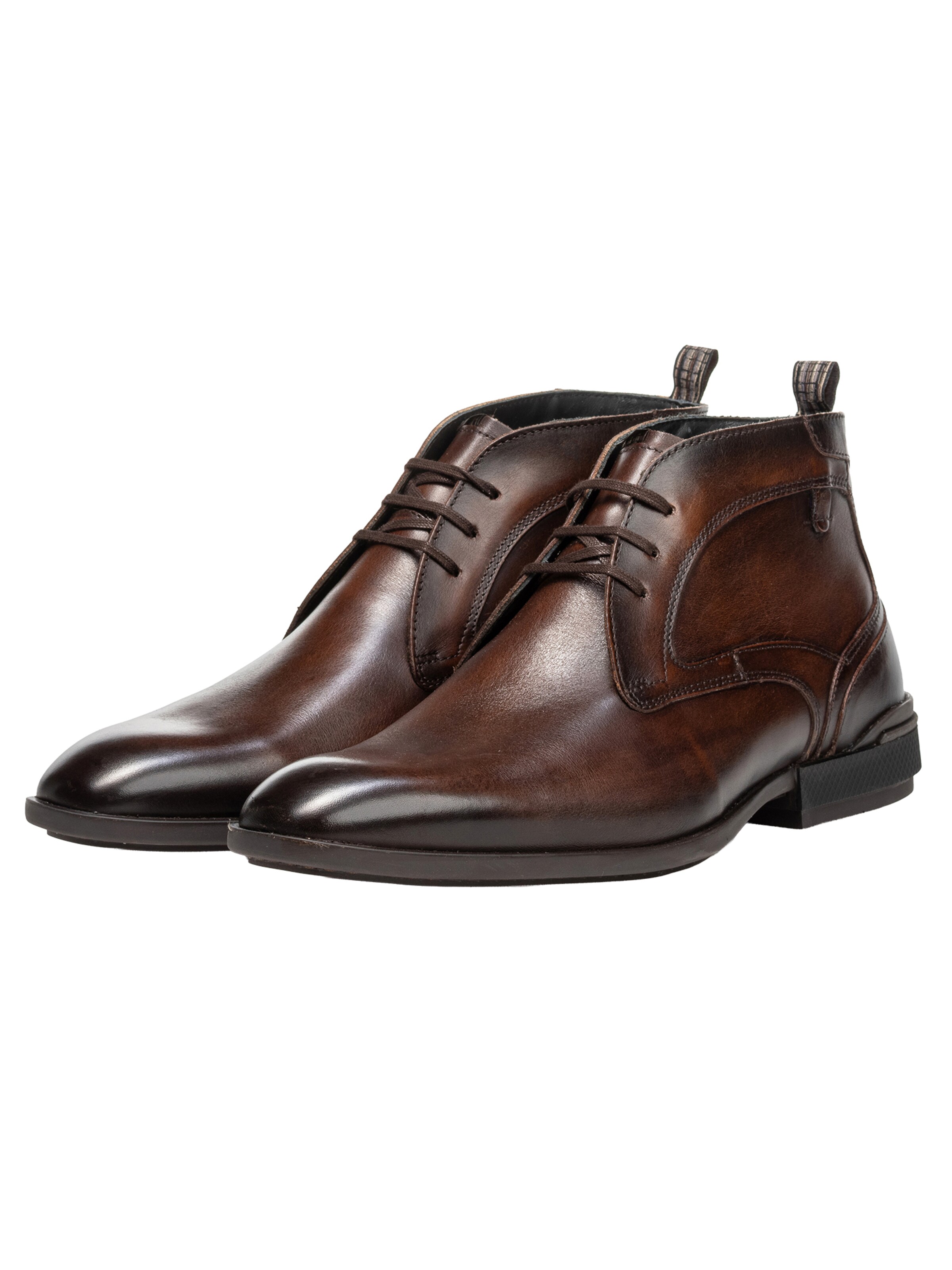 Floris van Bommel Veterboots 'De Hakker 01' in Bruin