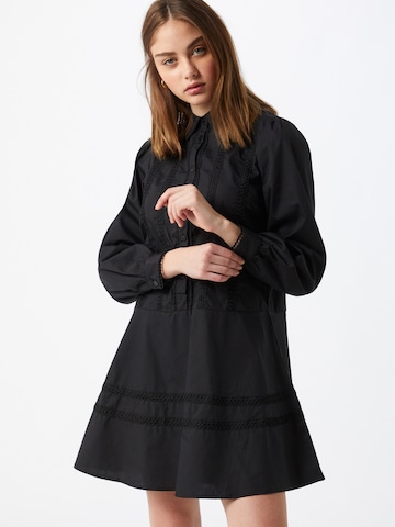 VILA - Vestido camisero en negro: frente