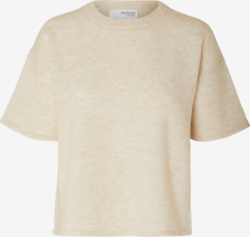 Pull-over 'MALINE-LILIANA' SELECTED FEMME en beige : devant