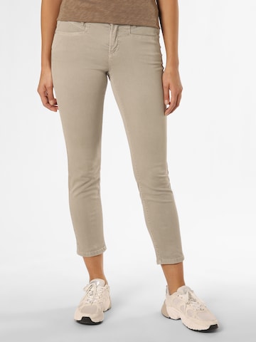 Cambio Slim fit Pants 'Pina' in Brown: front
