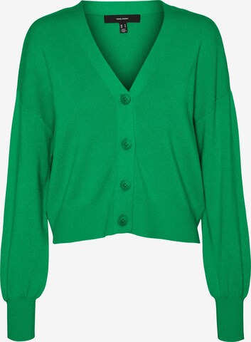 VERO MODA Gebreid vest 'NANCY' in Groen: voorkant