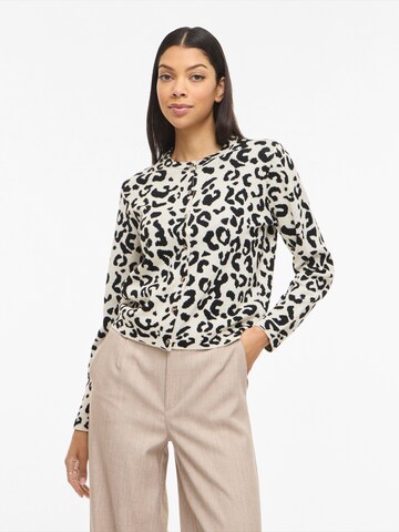 VILA Gebreid vest 'VIMAYAS' in Wit: voorkant