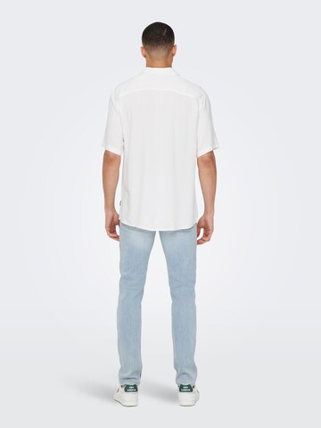 balta Only & Sons Standartinis modelis Marškiniai 'Dash'