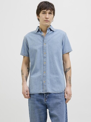 JACK & JONES Regular fit Overhemd in Blauw: voorkant