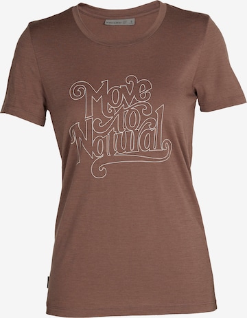 ICEBREAKER Performance Shirt 'Move To Natural' in Brown: front