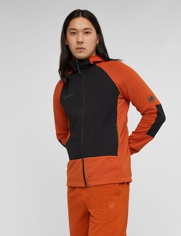 MAMMUT Fleecejacke  ‘Massone ' in Braun: Vorderseite