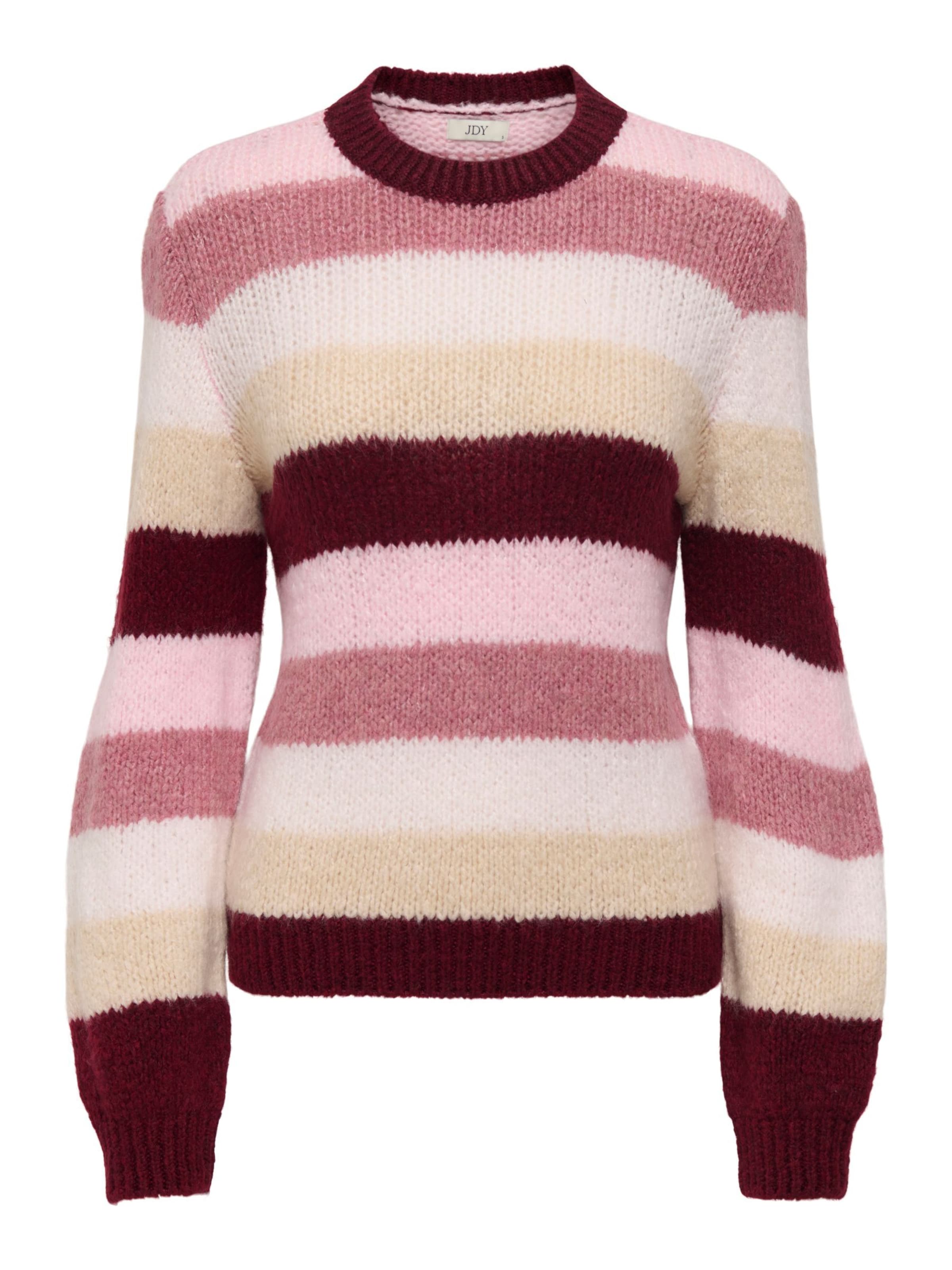 JDY Pullover 'DINEA' in beige / pink / purpur, Produktansicht