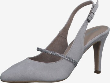 TAMARIS Slingback Pumps in Grey: front