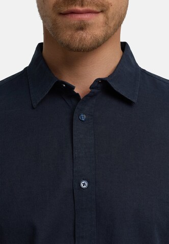 INDICODE JEANS Comfort fit Overhemd 'Ceppo' in Blauw