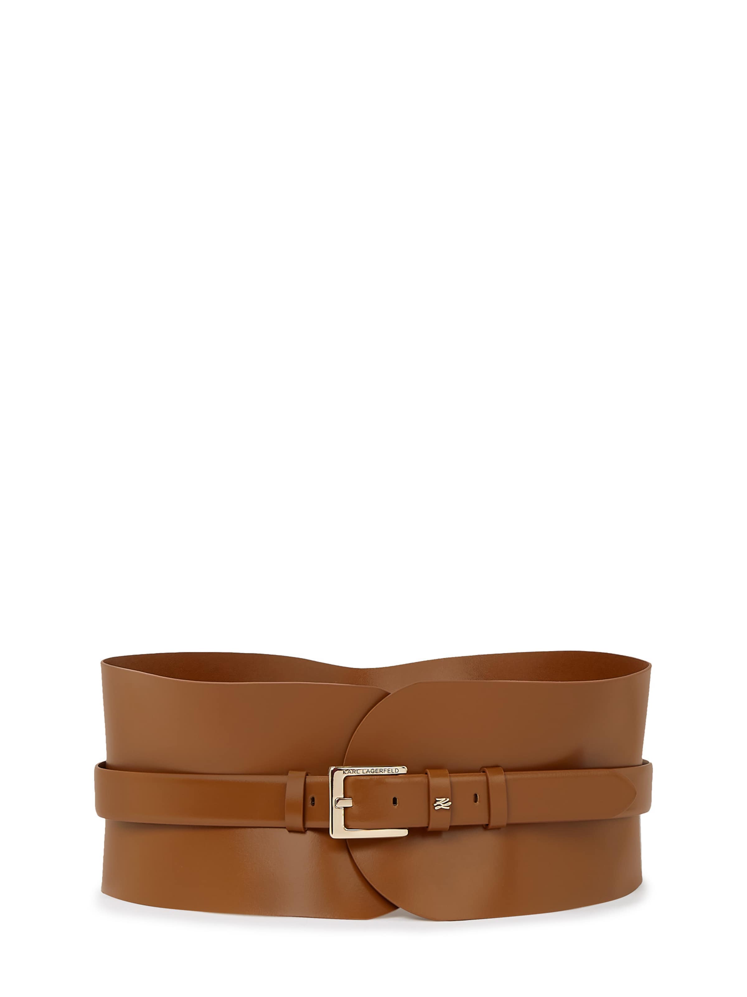 Karl Lagerfeld Bälte 'Essential' i brun: framsida
