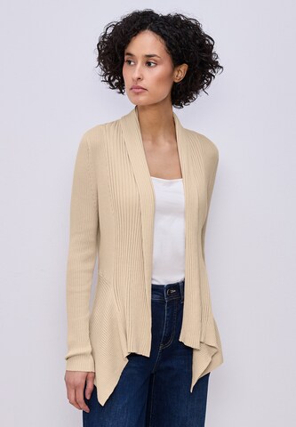 STREET ONE Knit Cardigan in Beige: front