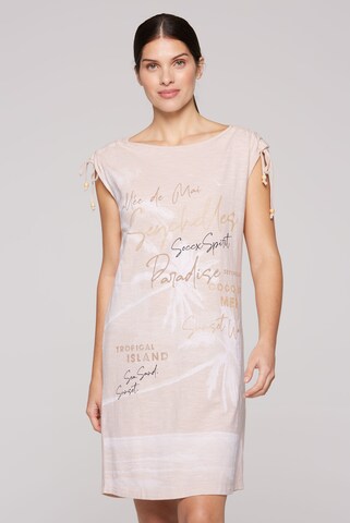 Soccx Summer Dress in Beige: front