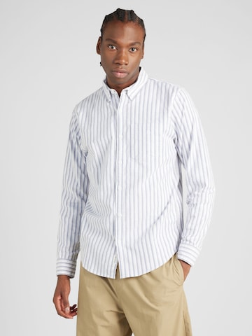 HOLLISTER Regular fit Риза 'OXFORD' в бяло: отпред