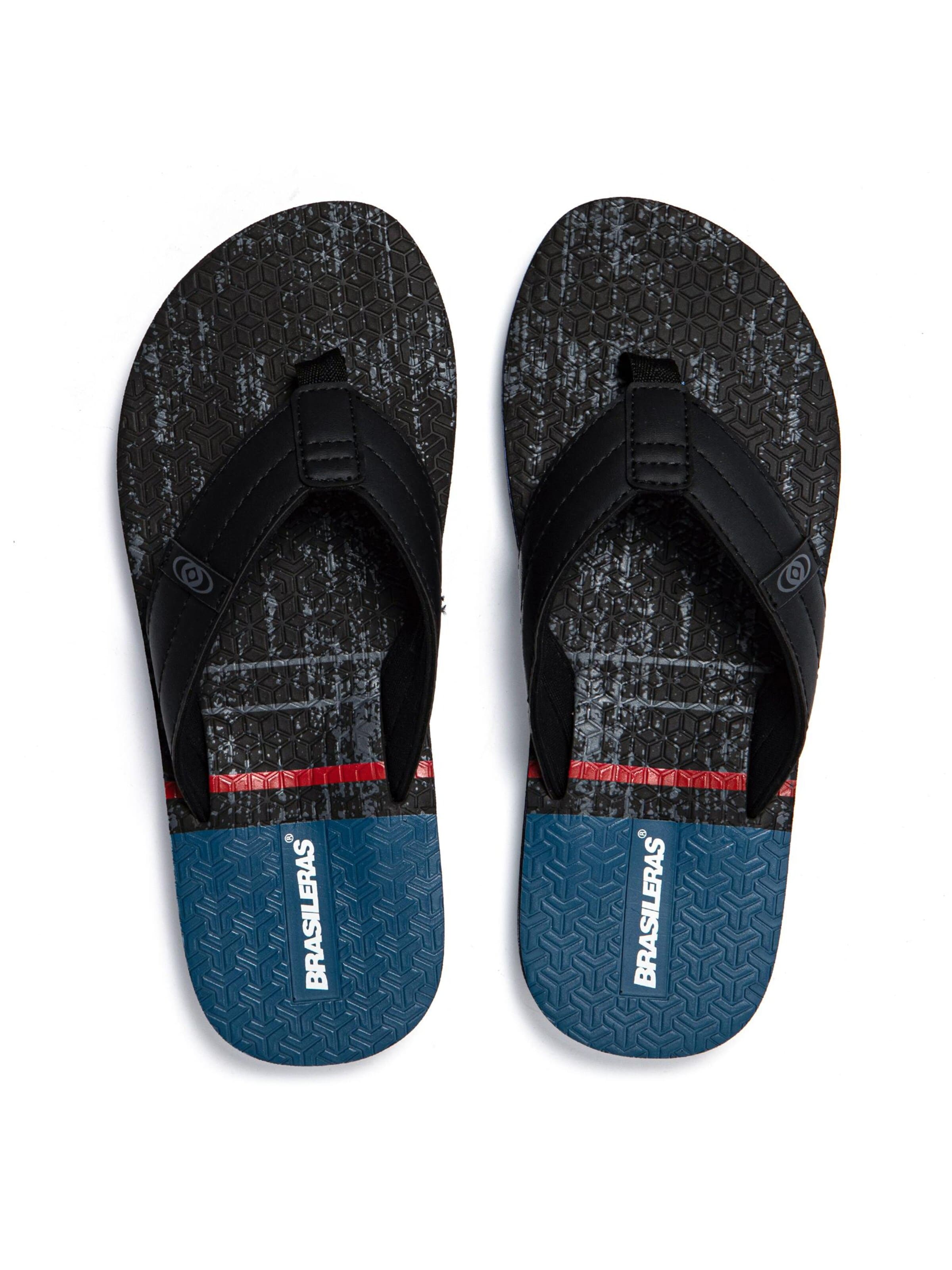 Brasileras T-bar sandals 'Ocean' in Black