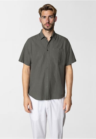 Clean Cut Copenhagen Regular fit Overhemd 'Luca' in Groen: voorkant