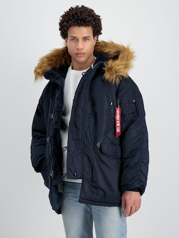 ALPHA INDUSTRIES Winter Jacket 'N-3B Heritage' in Blue: front