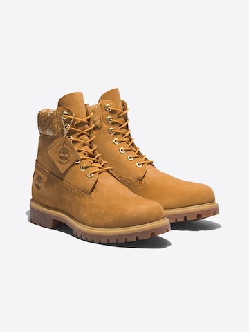 TIMBERLAND Боти с връзки в кафяво