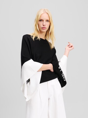 Mantellina di Karl Lagerfeld in nero: frontale