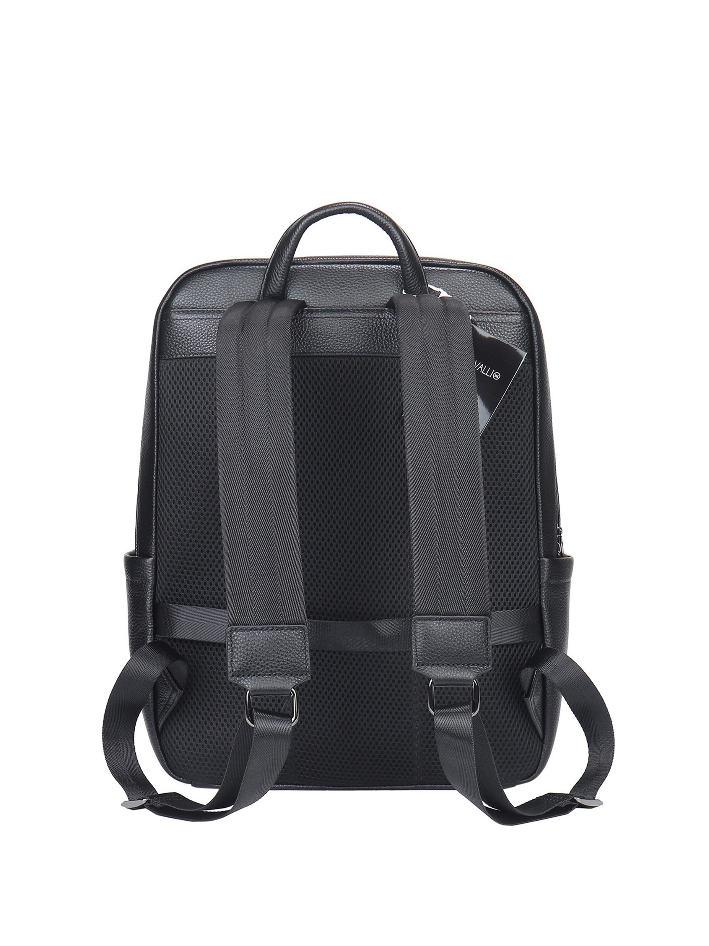 Zaino 'Zaino B Cavalli Vera Pelle Unisex 42x30x13 cm Chiusura Zip' di B. Cavalli in nero