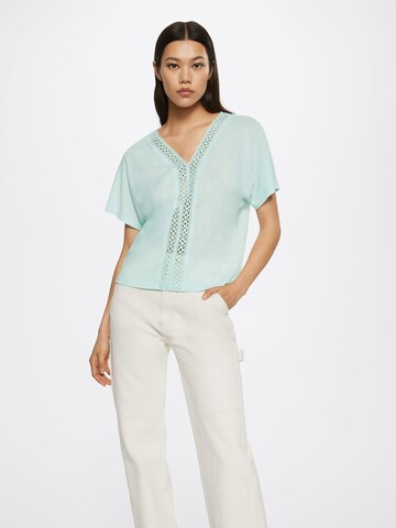 MANGO Shirt 'BOHO' in Blauw: voorkant