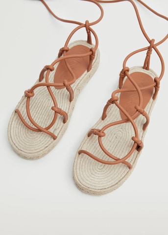 MANGO Strap Sandals 'Nudito' in Brown