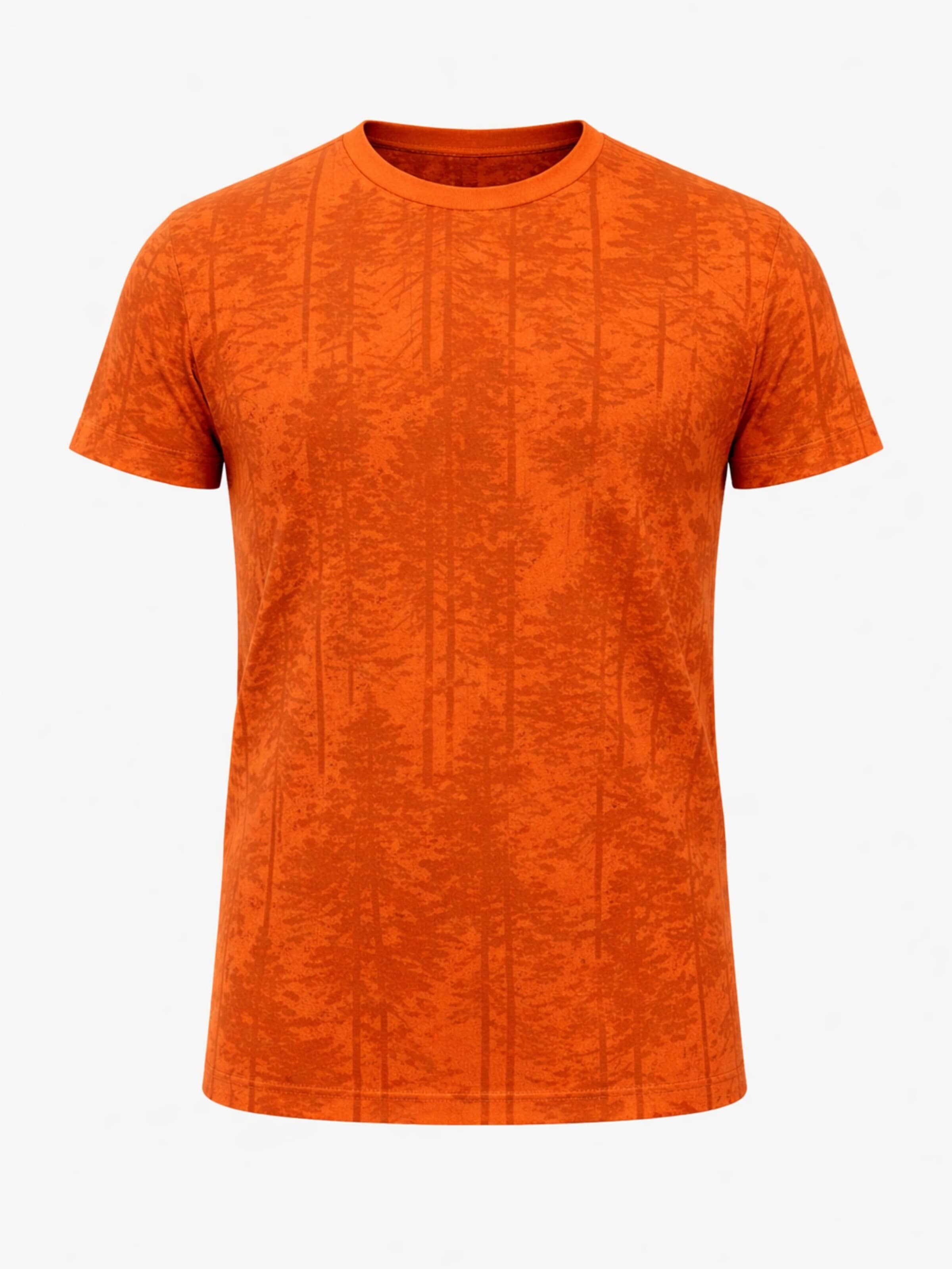 PANTONECLO Shirt 'Pantoneclo Men’s Crew Neck Short Sleeve T-Shirt' in Oranje: voorkant