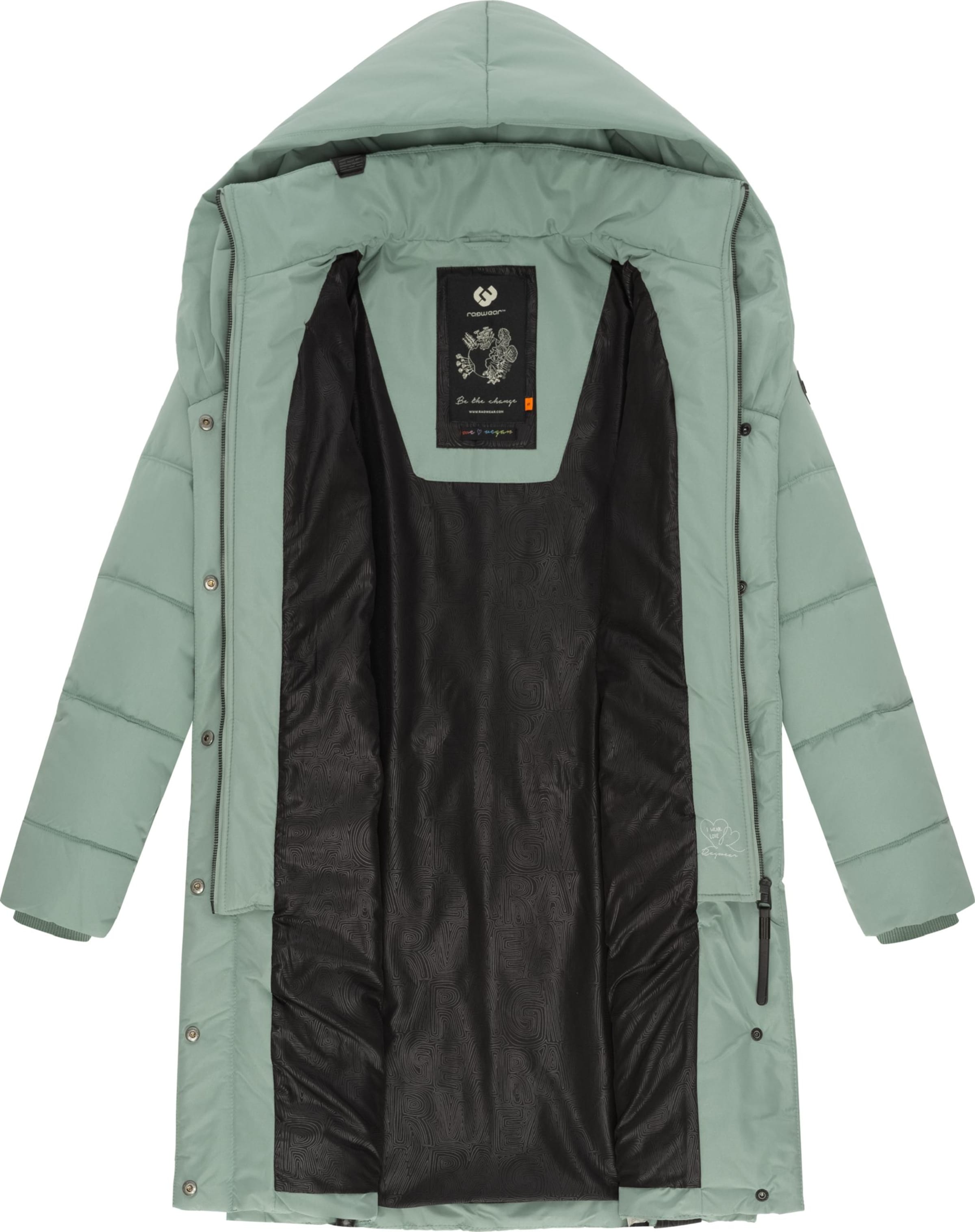 Ragwear Talvemantel 'Natalka', värv roheline