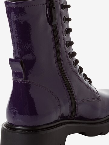 TAMARIS Lace-Up Ankle Boots in Purple