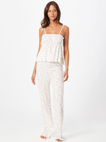 Nasty Gal Pajama in White: front