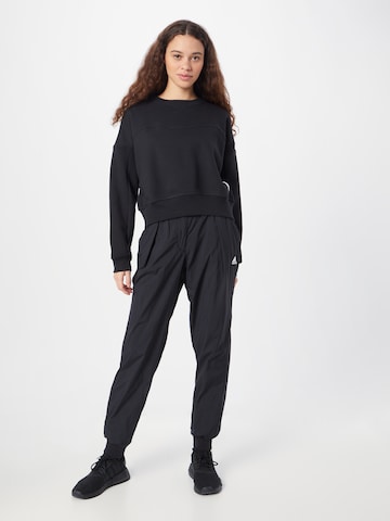 ADIDAS SPORTSWEAR Αθλητική μπλούζα φούτερ 'Lounge Fleece' σε μαύρο