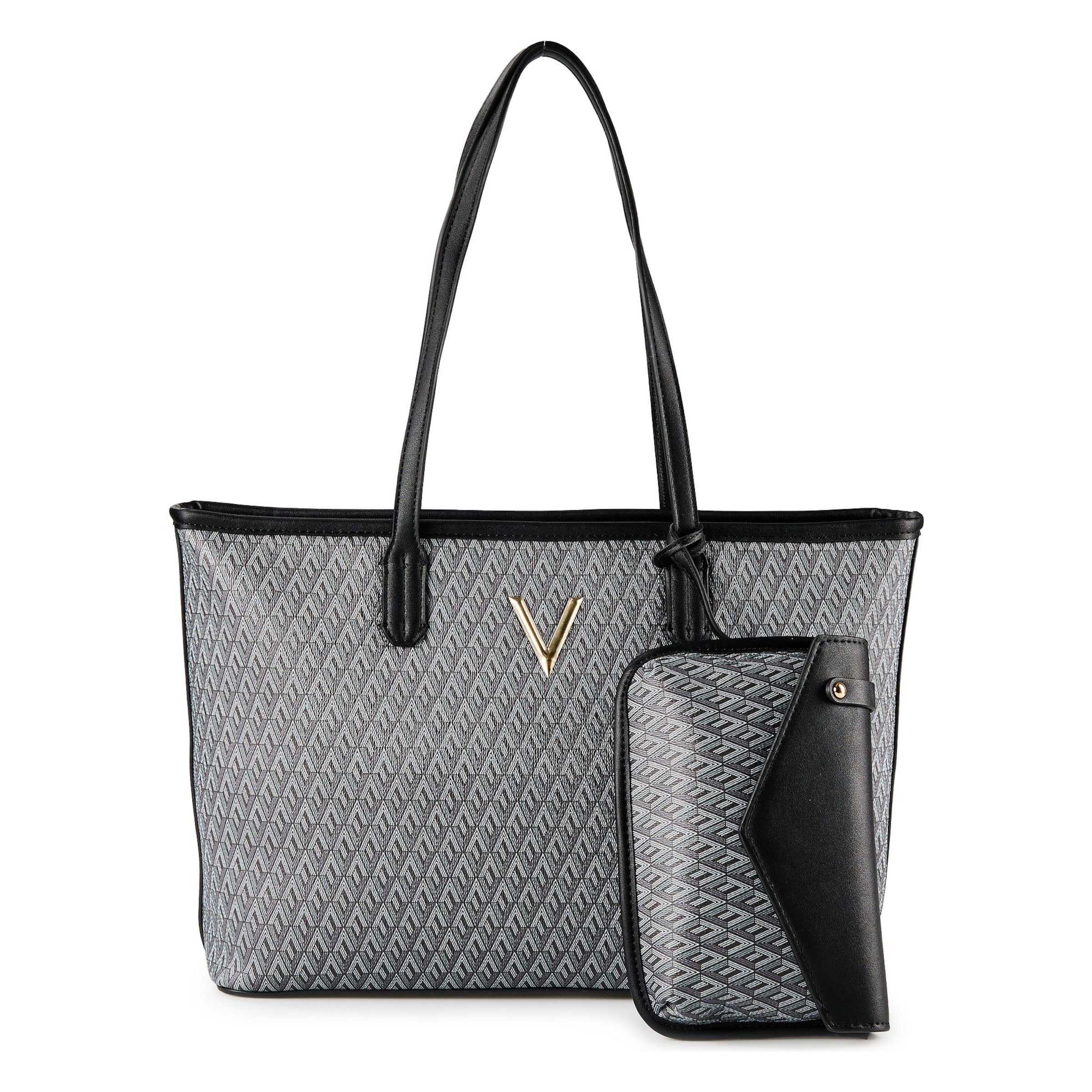 VALENTINO Shopper 'Queen Re' in de kleur Grijs / Zwart, Productweergave