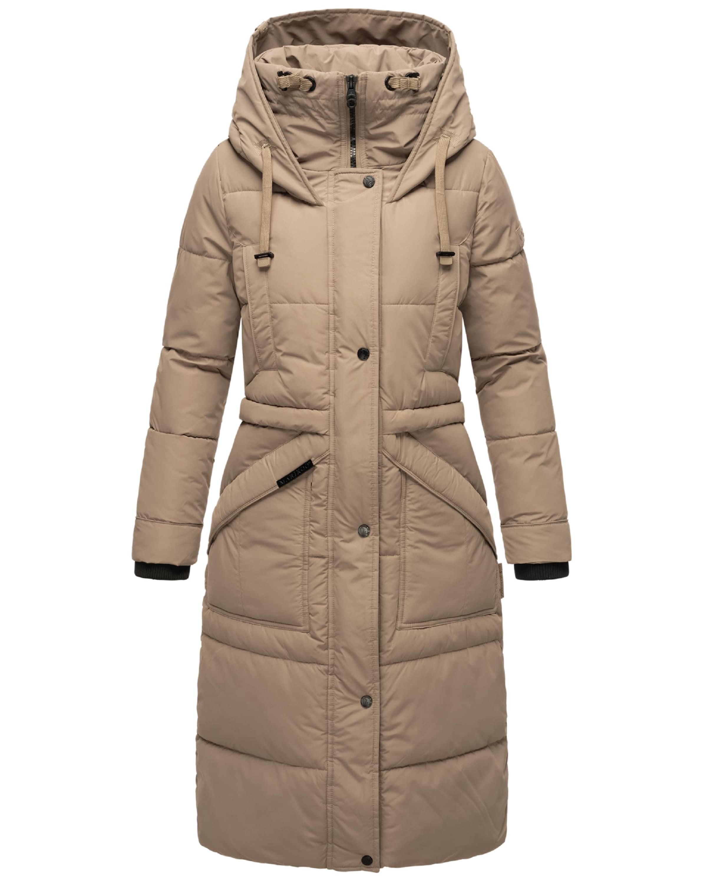 MARIKOO Winter coat 'Ayumii' in Brown: front
